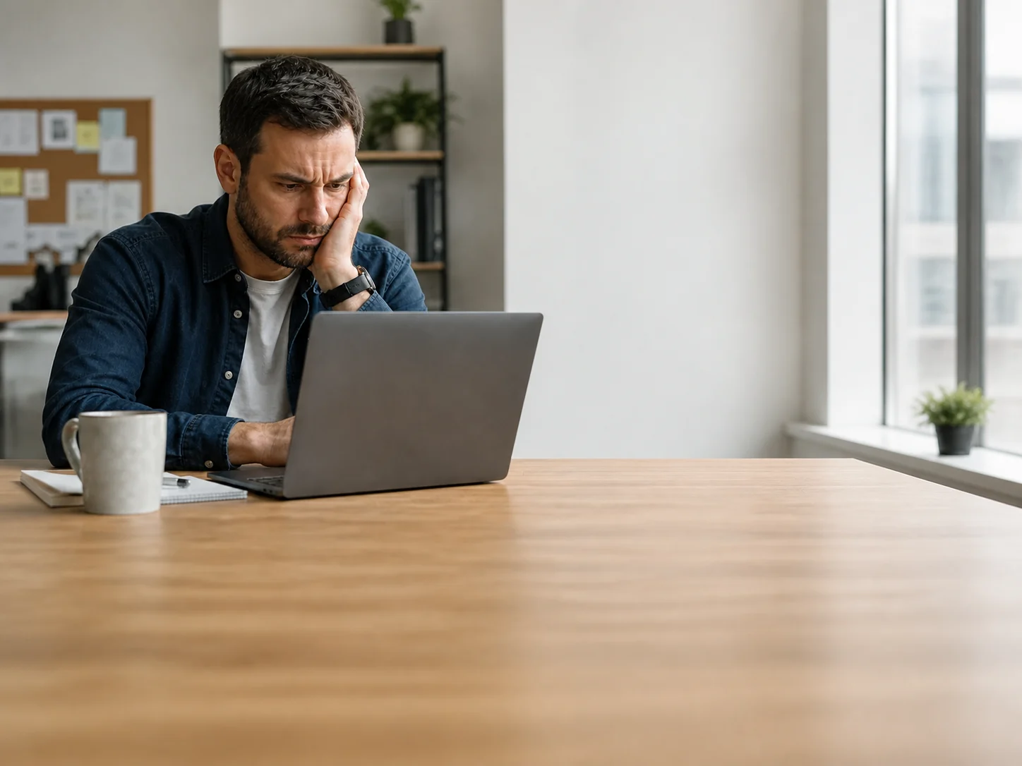 A customer frustrated by a recurring software failure
